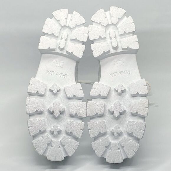 Prada Monolith Leather & Nylon Lug Sole Combat boots size 40 - Picture 12 of 13